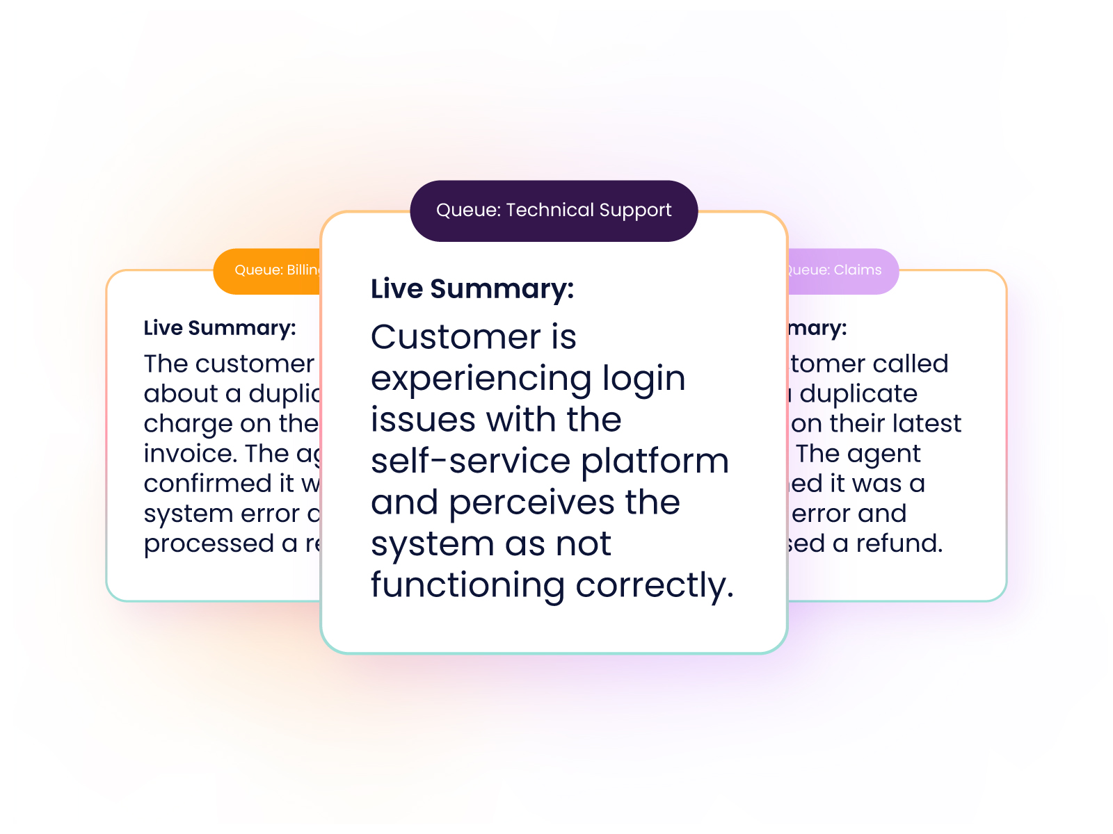 Live summary queues