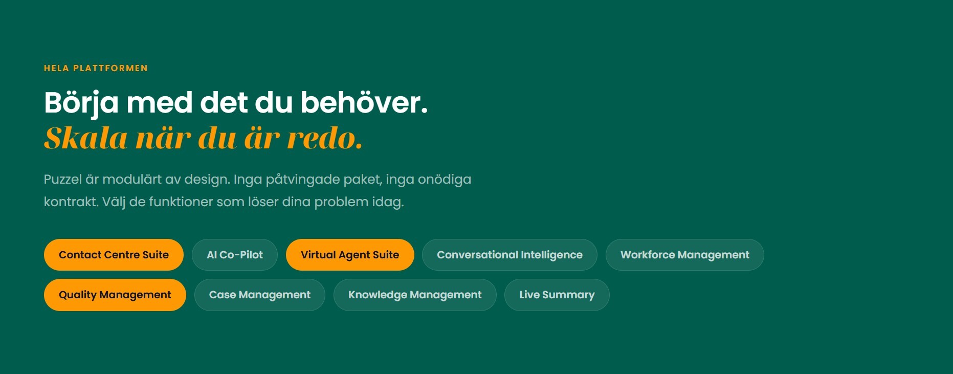 Platform - selection