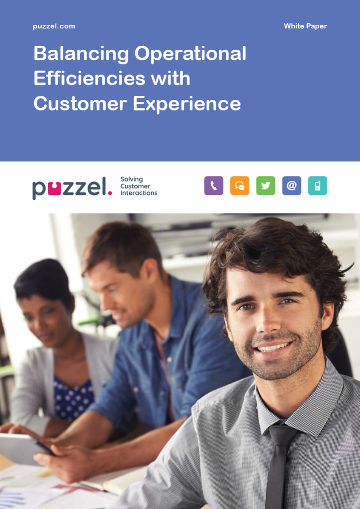 puzzel white paper Balansera verksamhetens effektivitet med kundens upplevelse