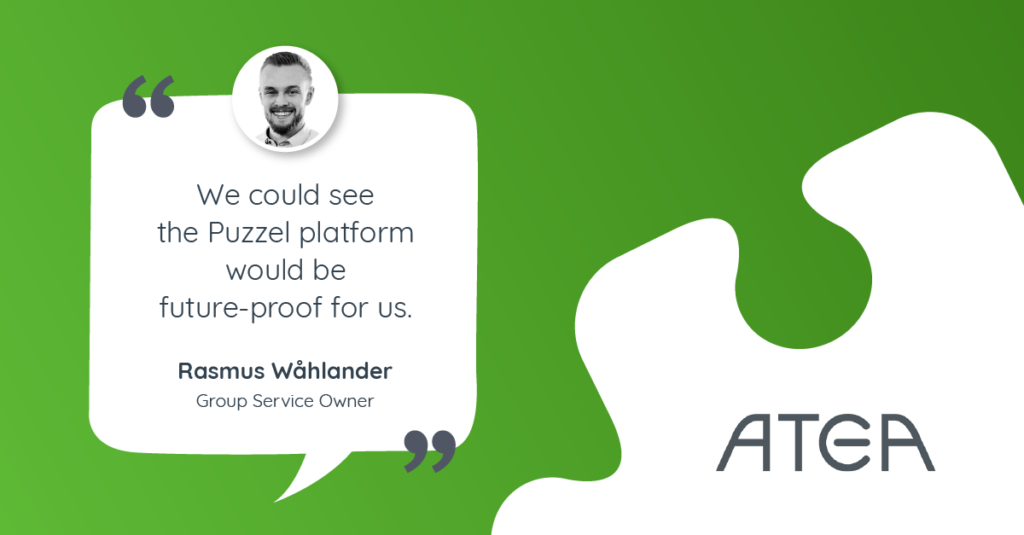 “We could see the Puzzel platform would be future-proof for us.” – Rasmus Wåhlander, Group Service Owner at Atea